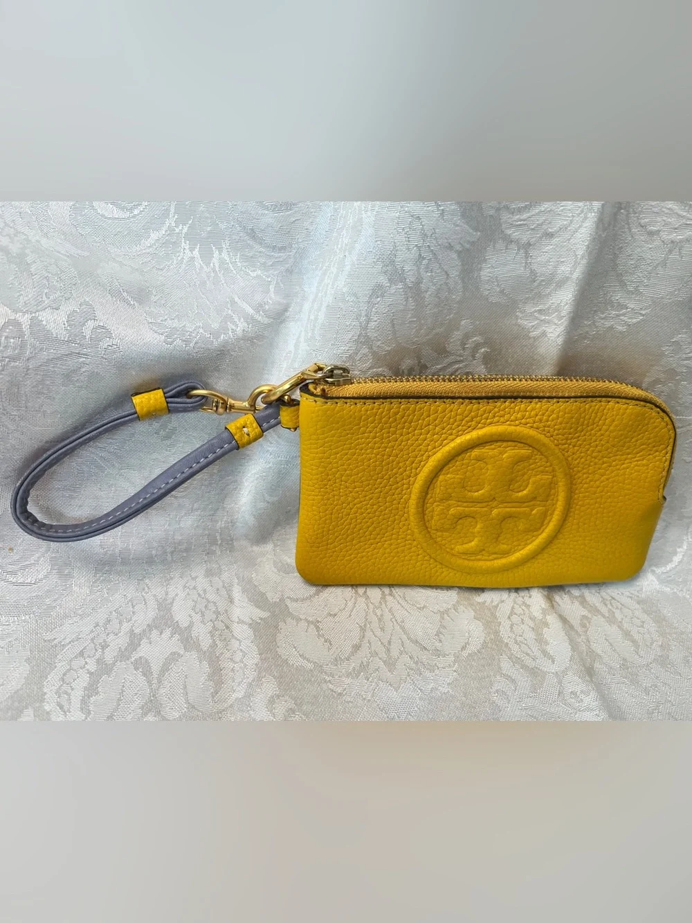 Tory Burch Perry Bombe Leather Colorblock Wristlet with Card Case